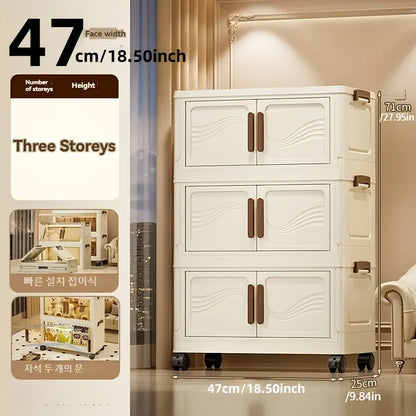 Foldable Storage Box with Clear Door - Spacious, Durable, and Easy-to-Assemble - Ideal for Organizing Clothes, Books, Toys, and - AMULET RING STORE