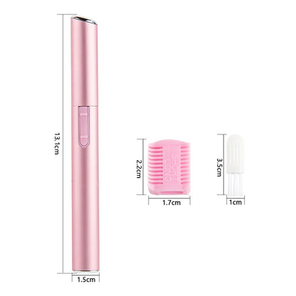 2022 New Multi Functional Mini Handle Beauty Women Painless Automatic Shaving Trim Eyebrows Electric Eyebrow Trimmer Pink Black - AMULET RING STORE