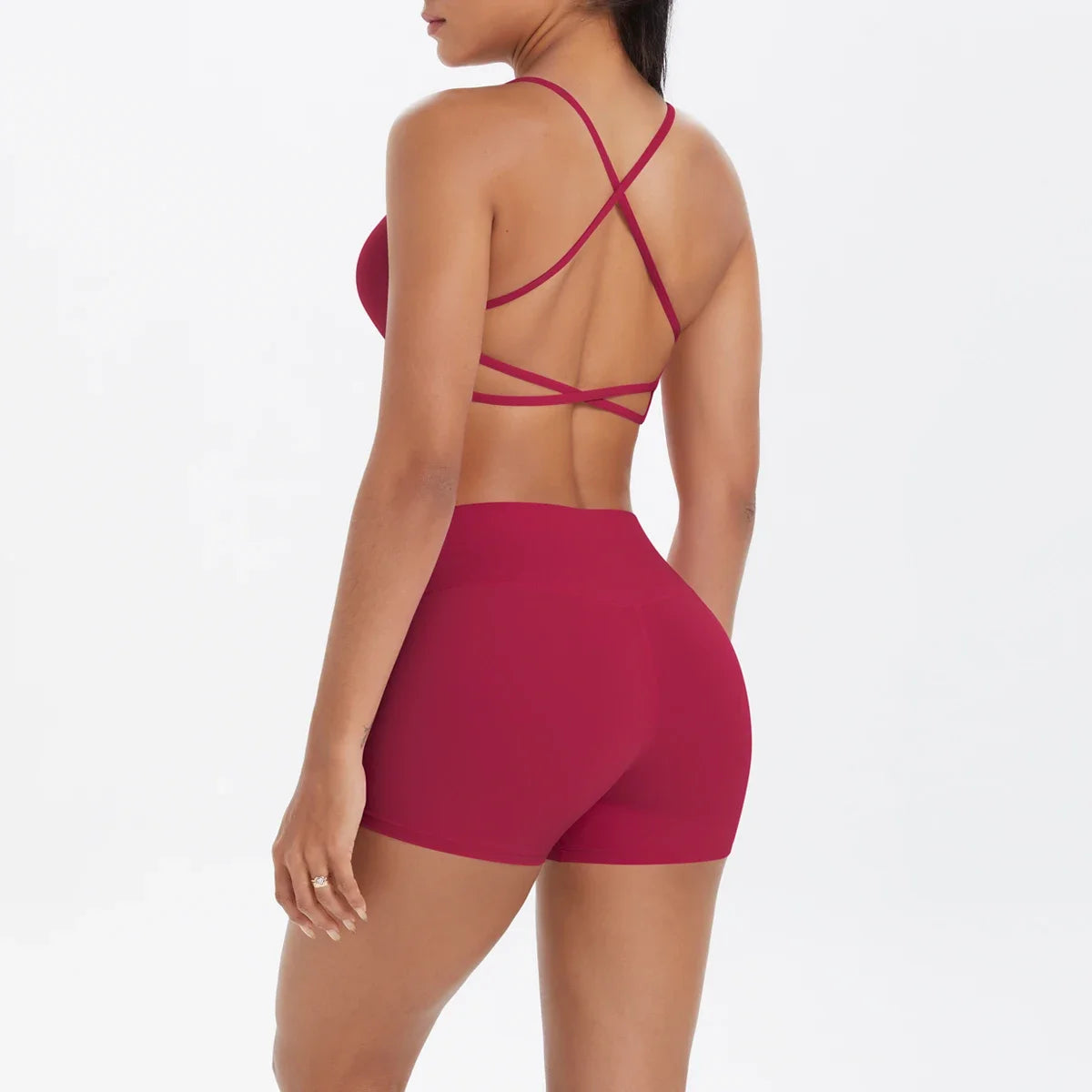 2PCS Yoga Set Nude Feeling Workout Sets Women Tracksuit Gym Push Up Fitness Running Workout Sportwear Sport Bra Leggings Suit