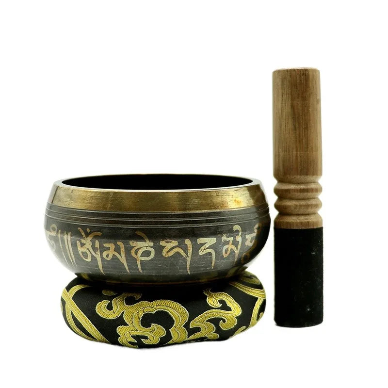 Nepal Singing Bowl Healing Yoga Meditation Portbale Tibetan Singing Bowls Sound Therapy Musical Percussion Instruments - AMULET RING STORE