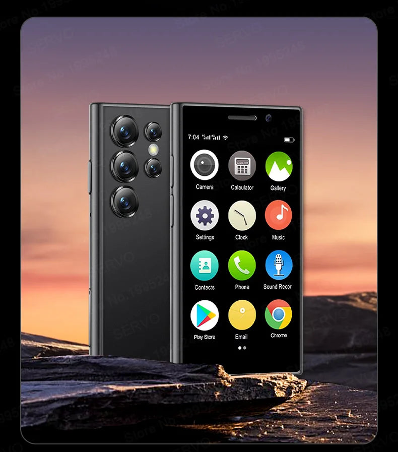 2024 New SERVO S24 Mini 4G Global Smartphone Android System Google Store 2000mAh Facial Unlock Small Smartphones Latest Upgrade - AMULET RING STORE