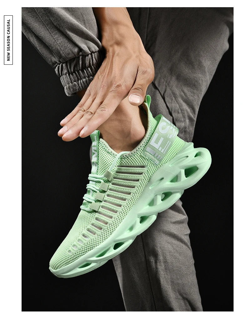 Men Shoes Comfortable Sneakers Breathable Running Shoes For Women Mesh Tennis Sports Shoes Outdoor Air Waling Casual - AMULET RING STORE