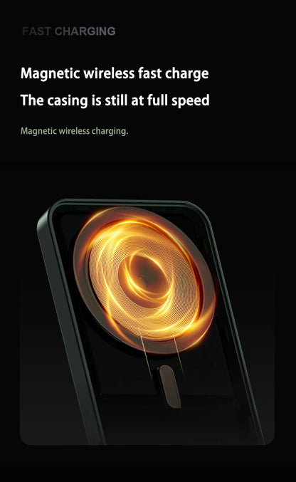 30000mAh Magnetic Power Bank 22.5W Fast Charging Portable External Battery Ultra Thin Safe Wireless  For iPhone Huawei Samsung