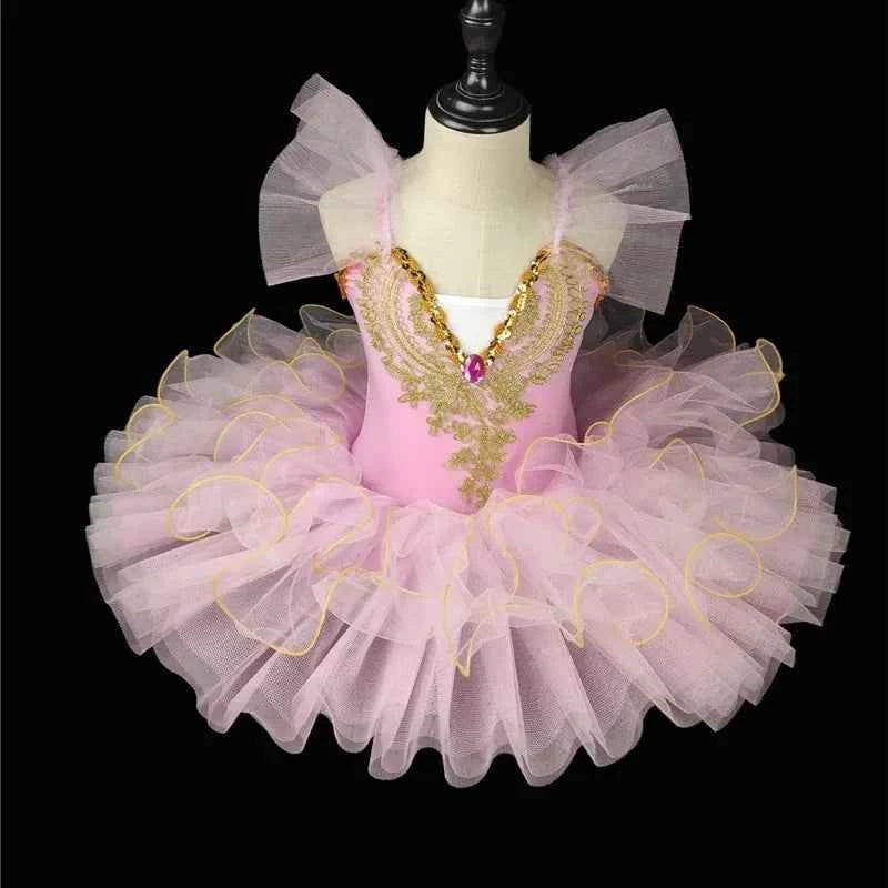 Fashion Children's Day Ballet Dance Dress Girl Tutu Mesh Princess Performance Kids Clothes Stage Summer Dresses Girls Vestidos
