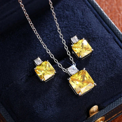 CAOSHI Sweet Romantic Pink Cubic Zirconia Pendant Necklace for Girl Anniversary Gift Delicate Wedding Jewelry Neck Accessories - AMULET RING STORE