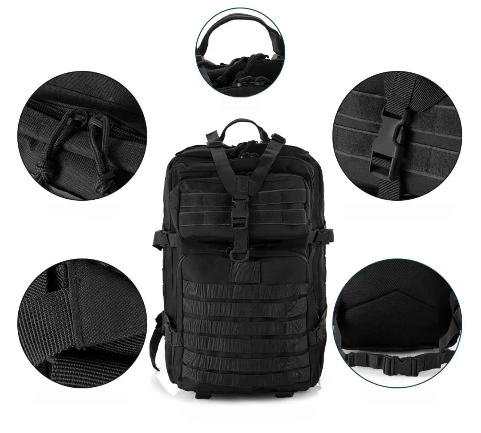 Outdoor tactical backpack - With a large waterproof capacity and lightweight design, this backpack is suitable for hiking trips.