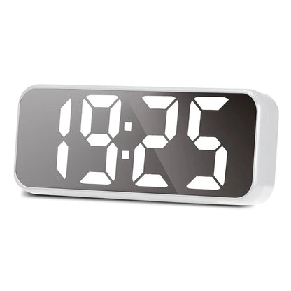Car LED Digital Alarm Clock Hanging/Standing Electronic Clock Temperature/Date Display Boarderless Wall-mounted Clock USB