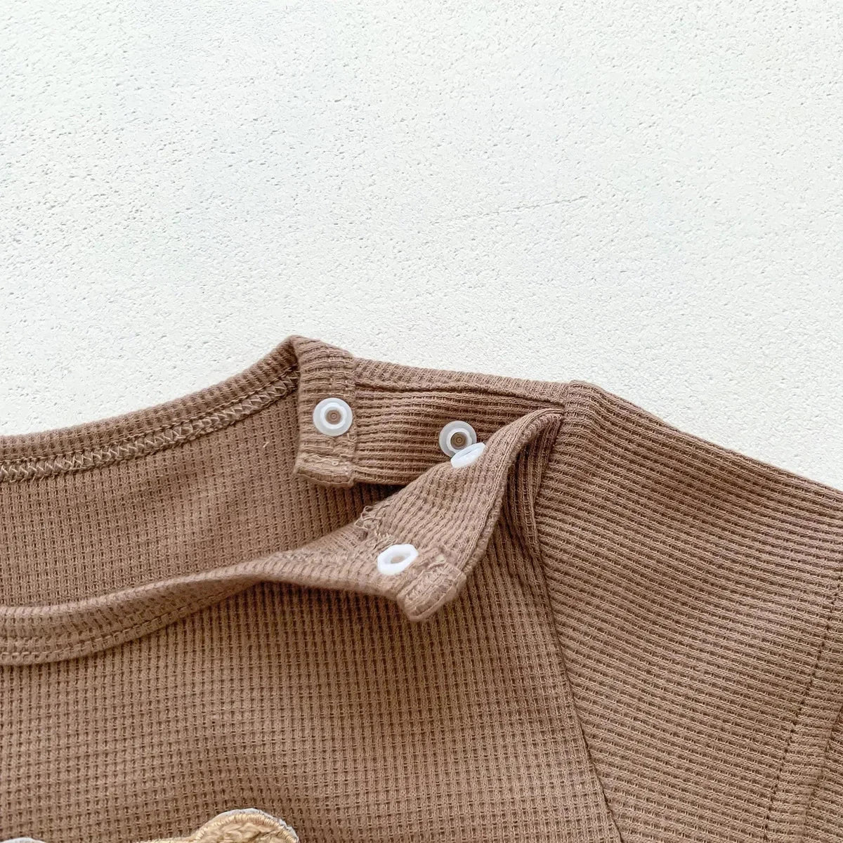 Cotton Romper Gift Hat with Ear New In Summer Kids Baby Girls Boys Short Sleeve Waffle Patch Bear Infant Newborn Jumpsuits - AMULET RING STORE