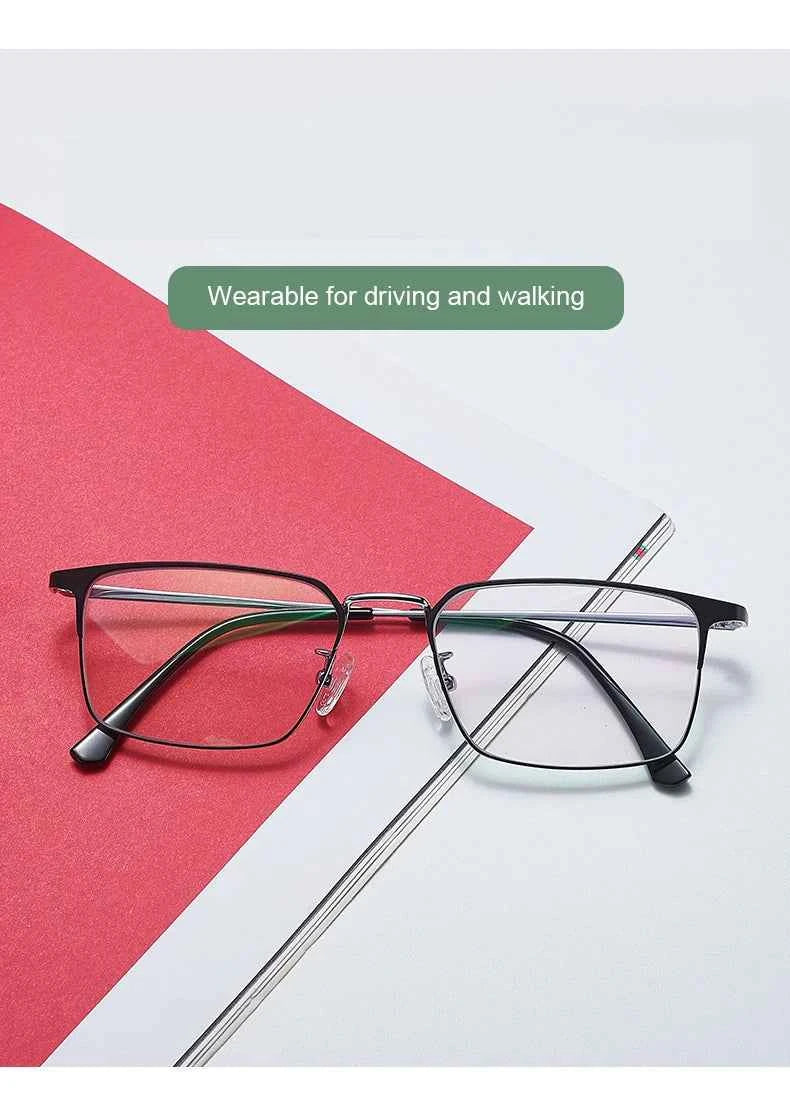 Men Prescription Glasses Optics Lenses  Reading Glasses Women Blue Light Blocking Myopia Eyewear Metal Titanium Eyeglasses Frame