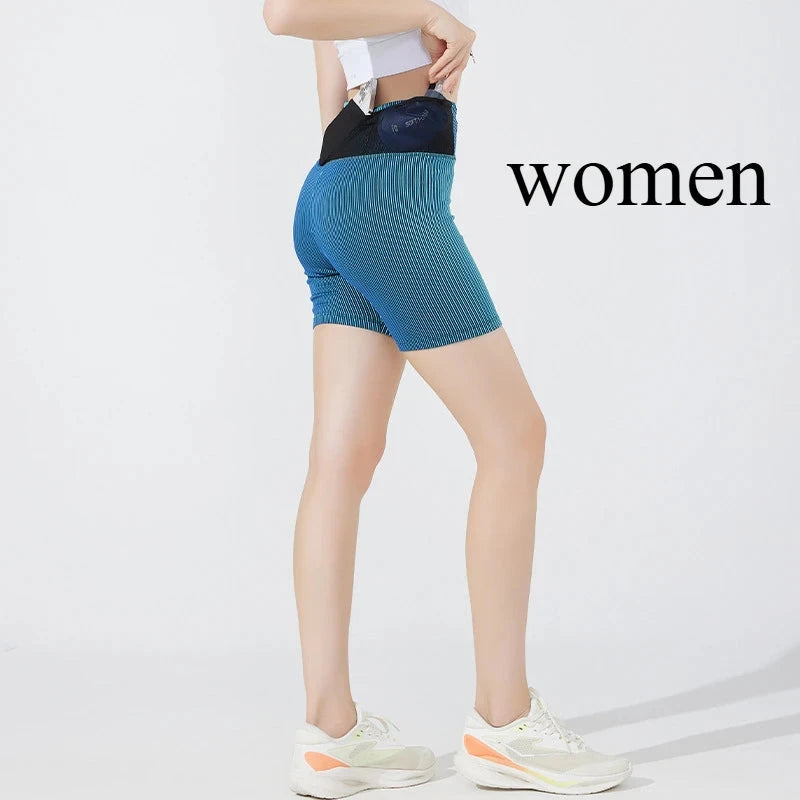 High Elasticity Men's & Women's Yoga Workout Shorts Two-Layer Moisture-Wicking, Ideal for Running and Fitness Enthusiasts!