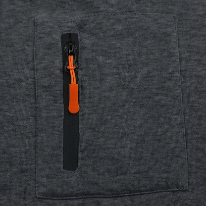 Men's Hooded Fleece Pullover Sporty Casual Jacket European American Style Autumn Winter Warm Comfortable Men's Outerwear