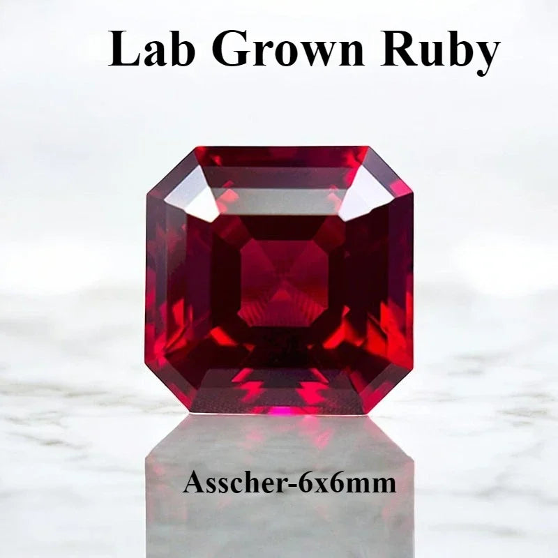 Lab Grown Ruby Pigeon Blood Red Color For Jewelry Diy Making Main Materials Selectable Certificate