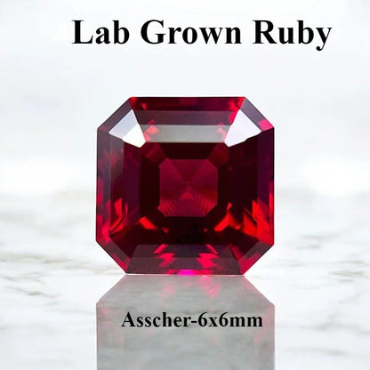 Lab Grown Ruby Pigeon Blood Red Color For Jewelry Diy Making Main Materials Selectable Certificate