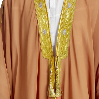 Islam Clothing Men Robe Kaftan Muslim Man Moroccan Casual Long Jubba Thobe Arabic Robe Middle East National Costume Eid Ramadan