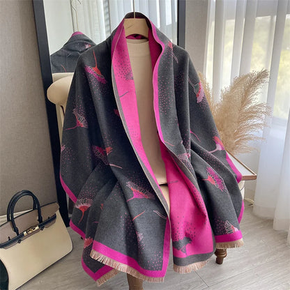 Cashmere Scarf for Women Thick Warm Winter Blanket Brand Female Luxury Quality Shawl Wrap Bufanda 2024 Poncho Echarpe Pashmina