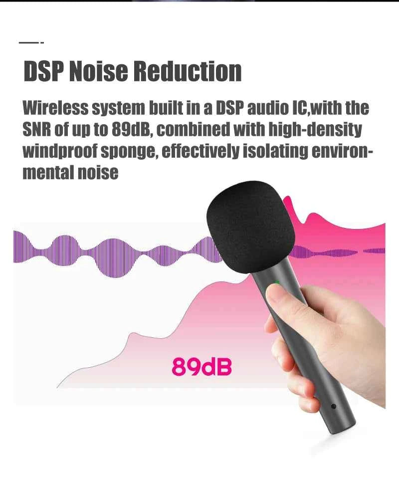 NUNAVO wireless microphone Interview professional microfeono Mic Handle broadcast microphone handheld for iphone smart phone
