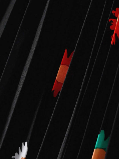 Women's printed skirt Elastic high-waisted pleated skirt Pleated skirt Stylish and elegant PROM party dress