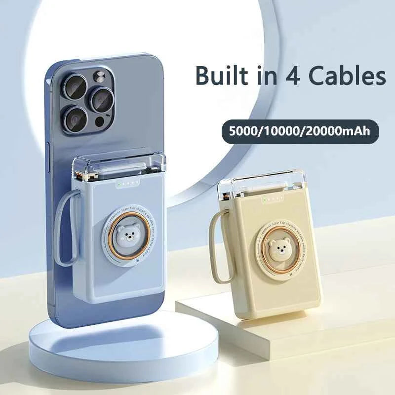 Mini Power Bank 20000mAh Cute Pet Cartoon Portable Charger Powerbank for IPhone Samsung Huawei Xiaomi External Spare Battery