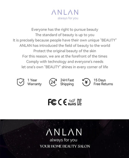 ANLAN Ultrasonic Skin Scrubber Deep Cleaning Peeling Shovel Limpiador Facial Skin Care Face Lifting Machine Ultrasonic Cleaner