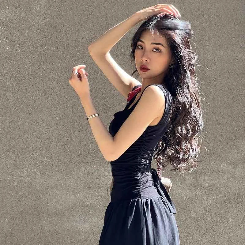 Candyhot Elegant Ruched Casual Bodycon Maxi Dresses 2024 Sexy Temperament High-waist Vestidos Women Summer Party New Long Dress