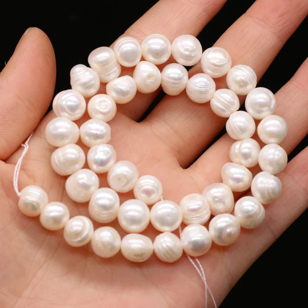 100% Natural Freshwater Pearl Beads Fine pearls Punch Loose Beads For DIY Women Elegant Bracelet Necklace Earring Jewelry Making - AMULET RING STORE