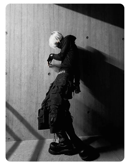 Mauroicardi Spring Summer Cool Handsome Thin Black Nylon Cargo Shorts for Men with Many Pockets Luxury Emo Techwear Clothes 2025