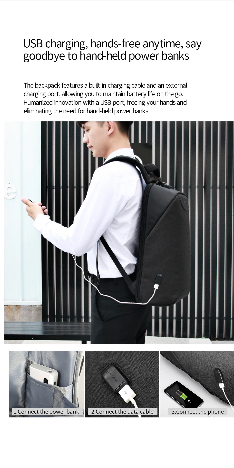 Tigernu Anti Theft Backpacks For Men For Women No Key TSA Lock Backpack 15.6inch Laptop Backpack Schoolbag For Teenager Knapsack - AMULET RING STORE