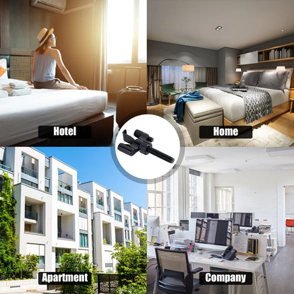 3PCS/1PCS Heavy-Duty Portable Door Lock Zinc Alloy Security Device for Enhanced Safety Ideal for Home Travel Hotels Apartments - AMULET RING STORE