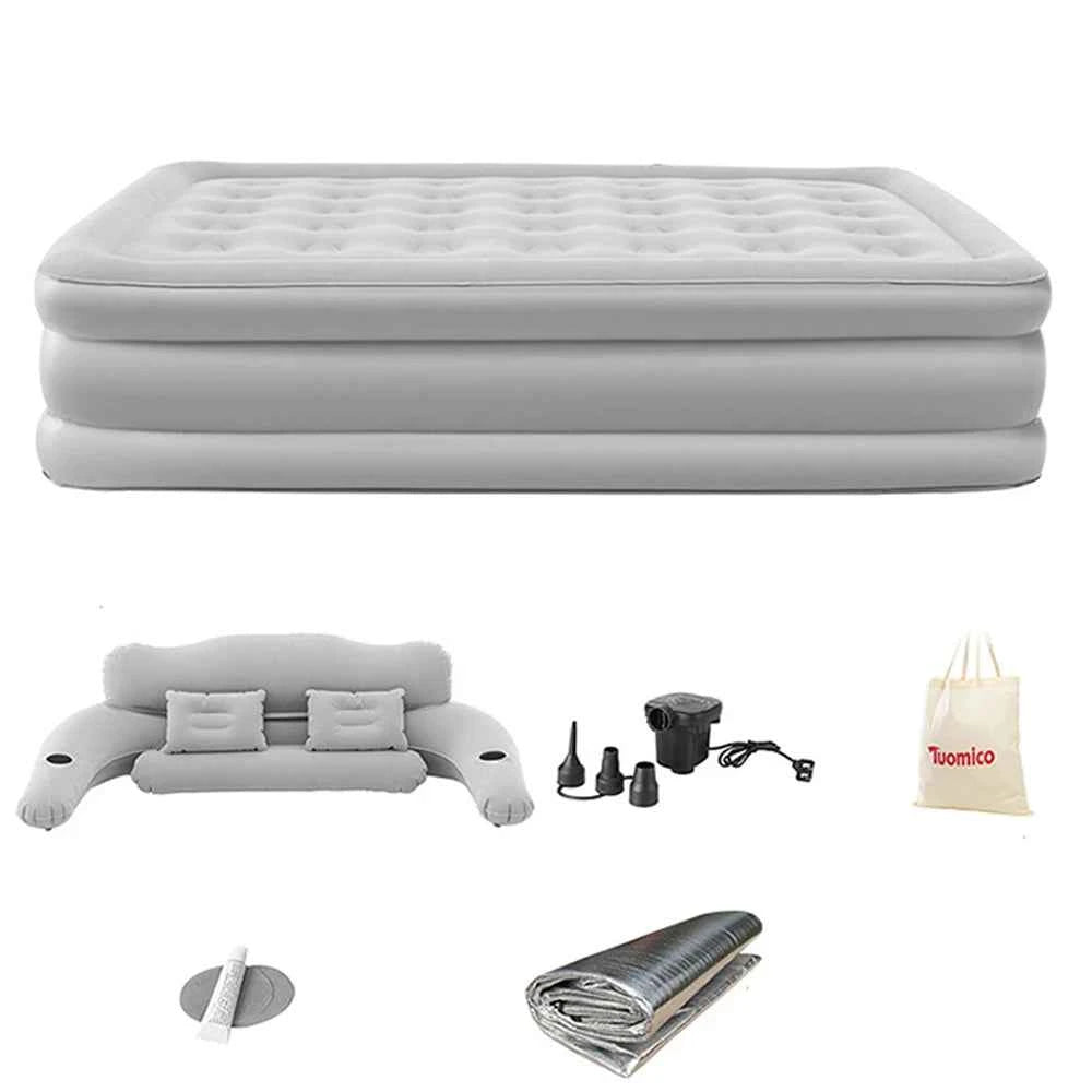 2 Persons Inflatable Mattress Indoor Outdoor Air Cushion 48cm High Bed