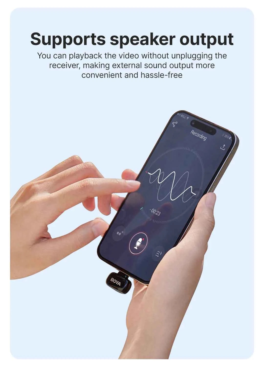 BOYA BOYA Mini Wireless Lavalier Microphone for iPhone 15/16 Android Phone USB-C Devices for Live Streaming Video Recording Vlog