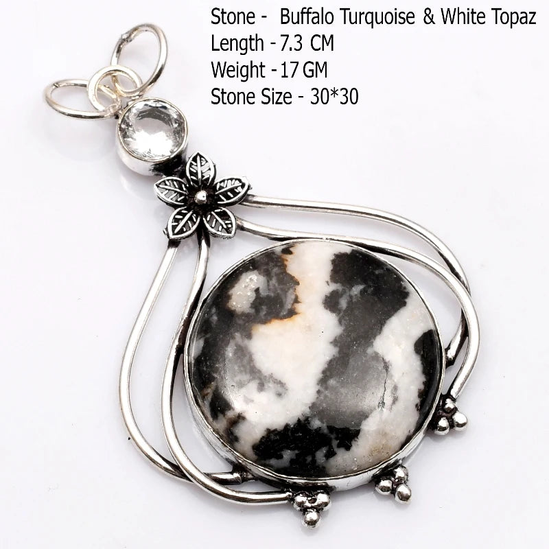 Genuine  Agate Labradorite Jasper Turquoise Rose Quartz Pendant