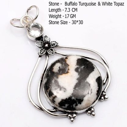 Genuine  Agate Labradorite Jasper Turquoise Rose Quartz Pendant