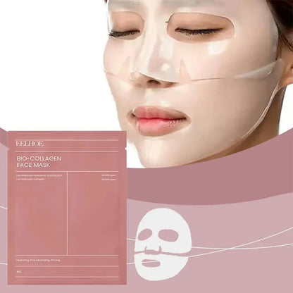 1/3/5/10PCS Bio Collagen Face Mask Shrink Pores Deep Hydrating Overnight Mask Moisturizing Refreshing Brightening Face Skin Care - AMULET RING STORE