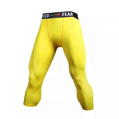 Men Kid Boy Girl GYM Capri Running Tight Pants Basketball Football Soccer Exercise Sport 3/4 Cropped Kneelet Leggings Shorts 714