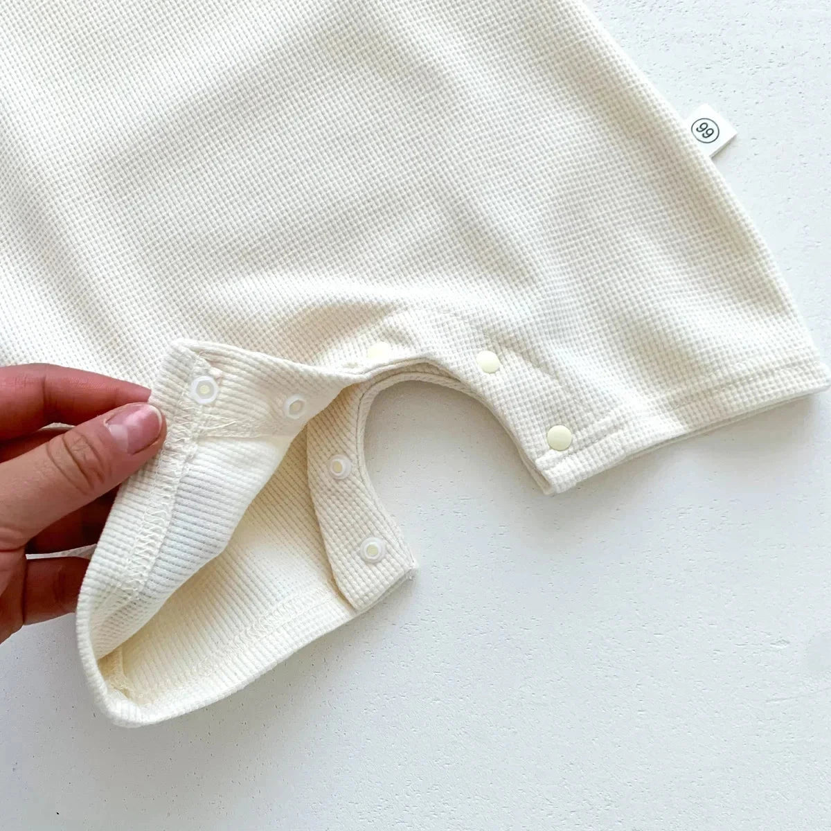 Cotton Romper Gift Hat with Ear New In Summer Kids Baby Girls Boys Short Sleeve Waffle Patch Bear Infant Newborn Jumpsuits - AMULET RING STORE