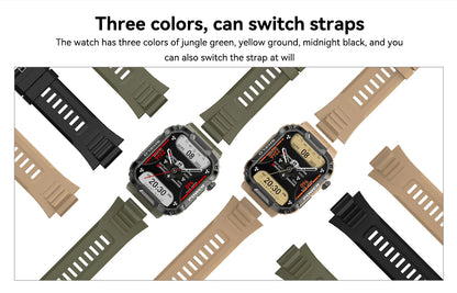 Outdoor Men Smart Watch 1.85'' 400mAh Bluetooth Call Health Monitor Swim Waterproof Sport Smartwatch for Xiaomi IOS Android 2025