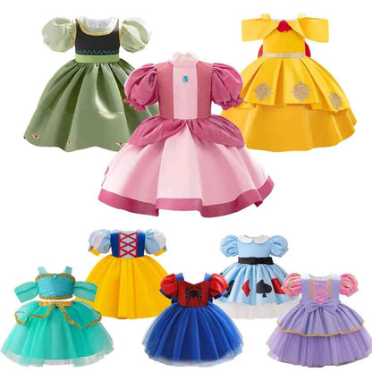 Princess Dress For Toddler Little Girl Luxurious Bow Gown Kids Birthday Party Clothes Halloween Carnival Children Princess Dress
