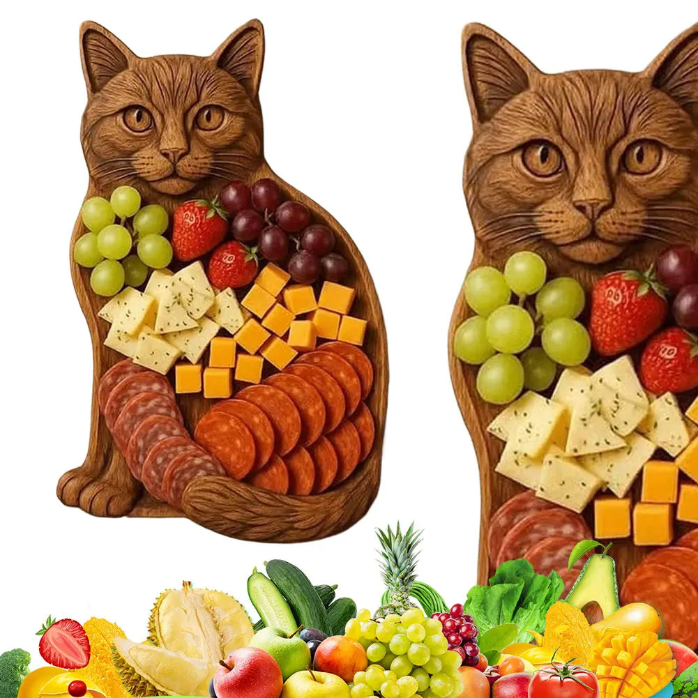 Charcuterie Platter Charcuterie Board Animal Themed Charcuterie Tray Wood Serving Tray for Seafood Lovers & Entertainers - AMULET RING STORE