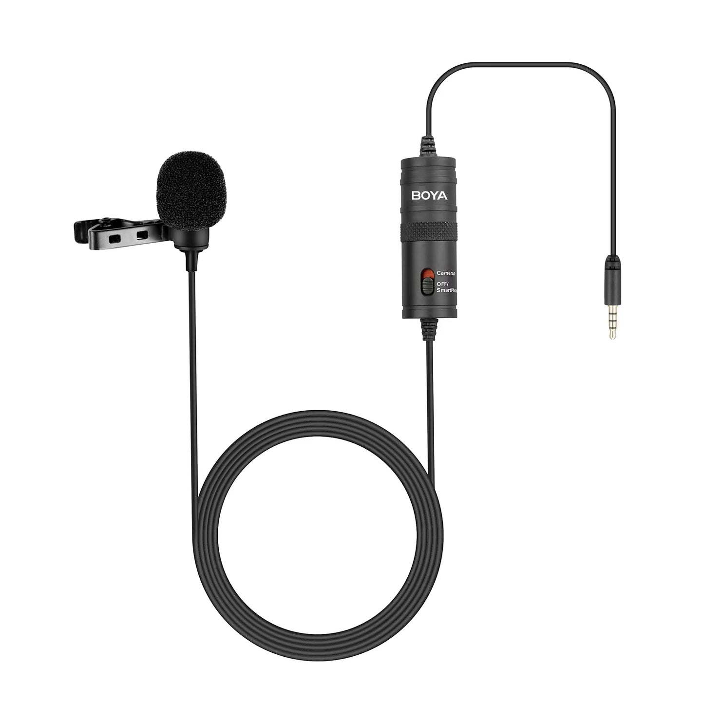 BOYA BY-M1 Condenser Lavalier Lapel Clip-on Microphone 3.5mm TRRS 6M Mic For PC iphone DSLR Camera YouTube Recording Streaming