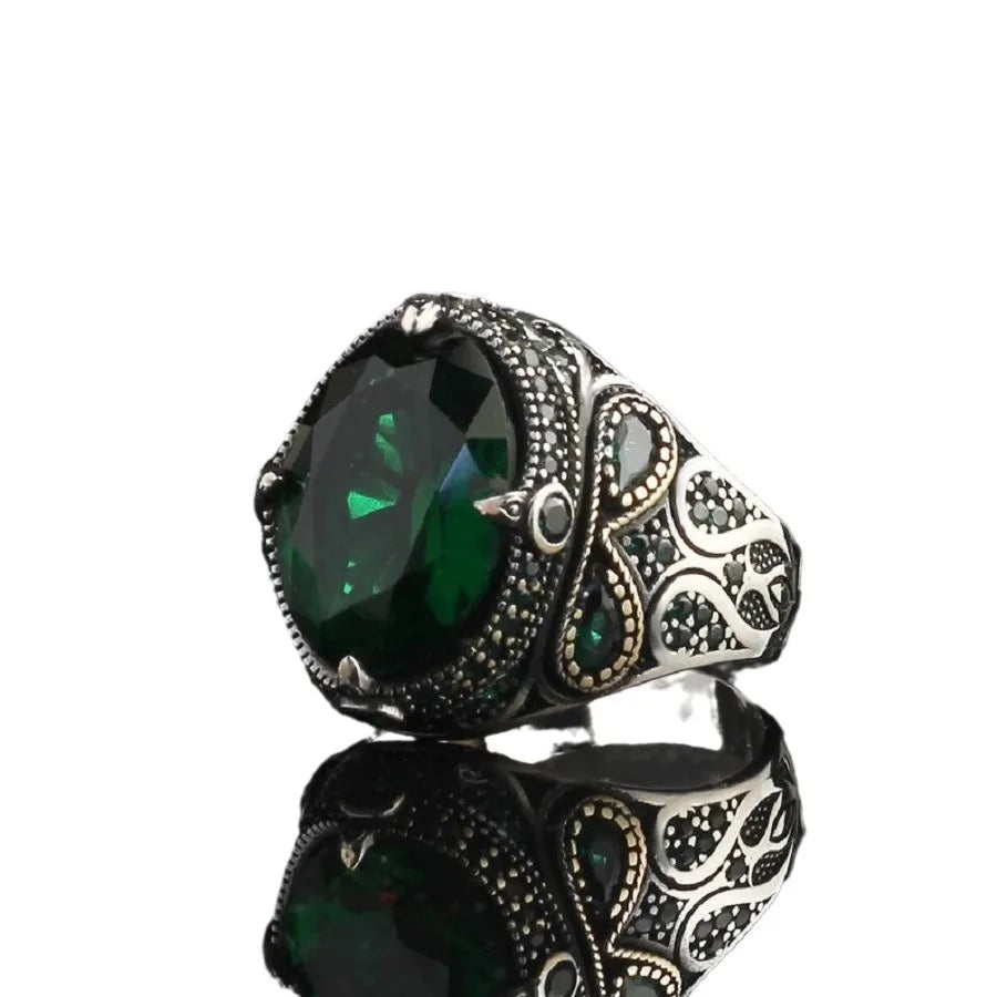 New Creative Cat's Eye Alloy Casting Rings for Men Europe and America Gothic Rock All-around Eyeball Simple Jewelry Accessories