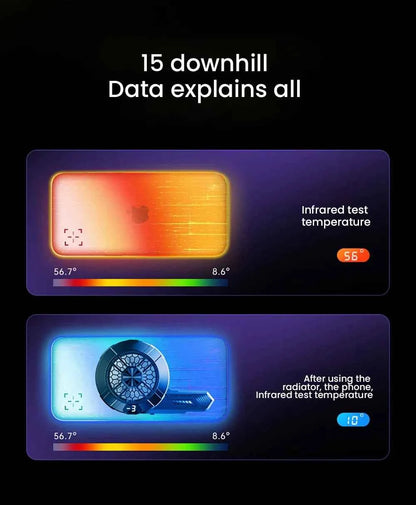 Mobile Phone Semiconductor Cooler "6"Shaped Semiconductor Cooling Fan Radiator for IOS Android SL33 Back-clip Magnetic Heat Sink