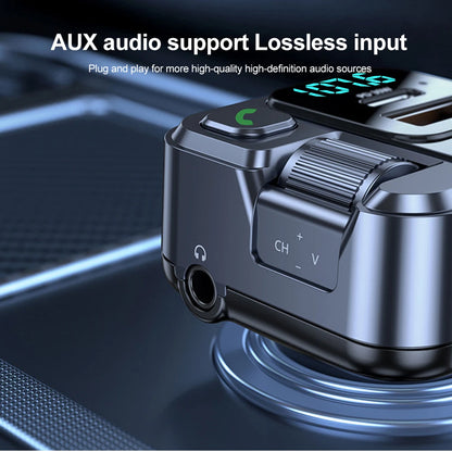 Car Bluetooth Receiver USB U Disk Read PD20w Fast Charging Digital Display Car Mobile Phone Adapter FM Transmiter For Cellphones - AMULET RING STORE