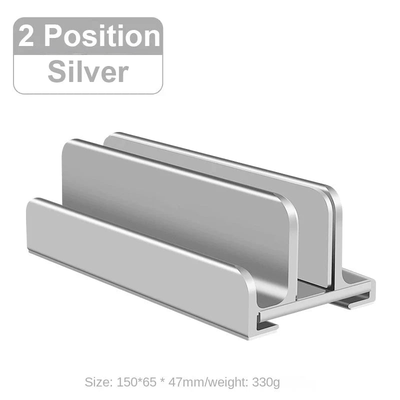 Laptop Stand Vertical Tool-Free Adjustable Aluminum Vertical Laptop Stand Holder Support Macbook Air Pro Laptop Accessories - AMULET RING STORE