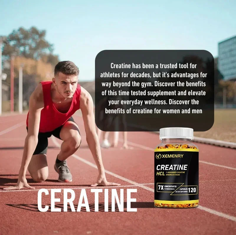 Creatine HCl Capsules - Pre-workout Creatine To Help Build Muscle, Cognitive Function, Muscle Strength and Energy Production - AMULET RING STORE