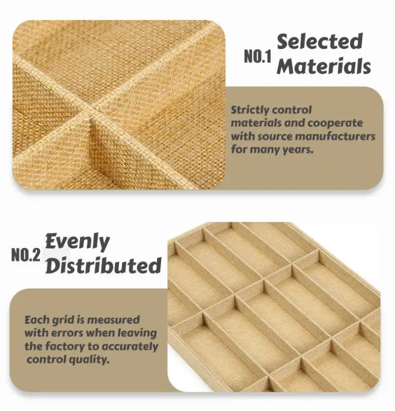 Fashion Glasses Cases Beige 10 Grids Sunglasses Display Box Sunglasses Display Glasses Display Props Jewelry Organizer Tray - AMULET RING STORE