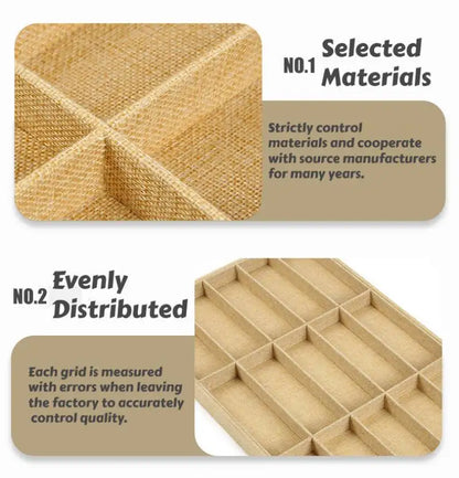 Fashion Glasses Cases Beige 10 Grids Sunglasses Display Box Sunglasses Display Glasses Display Props Jewelry Organizer Tray - AMULET RING STORE