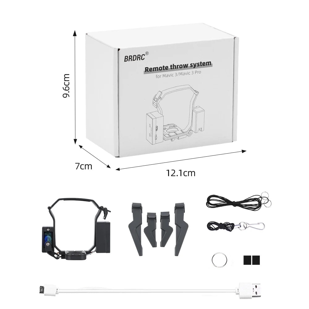 Airdrop System for DJI Mavic 3/2 Pro Zoom AIR 2 Mini 2/Mini 3 Drone Fishing Bait Wedding Ring Gift Deliver Life Rescue Thrower