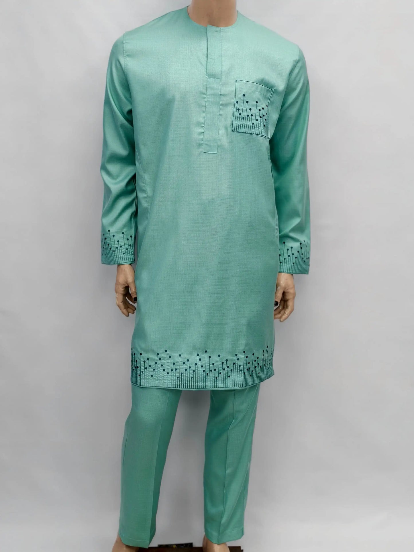 Arabian Jubba Thobe Ramadan Clothing Abaya Muslim Islamic Moroccan African Men's Nice Prayer Eid Robe Long Sleeve Embroidery