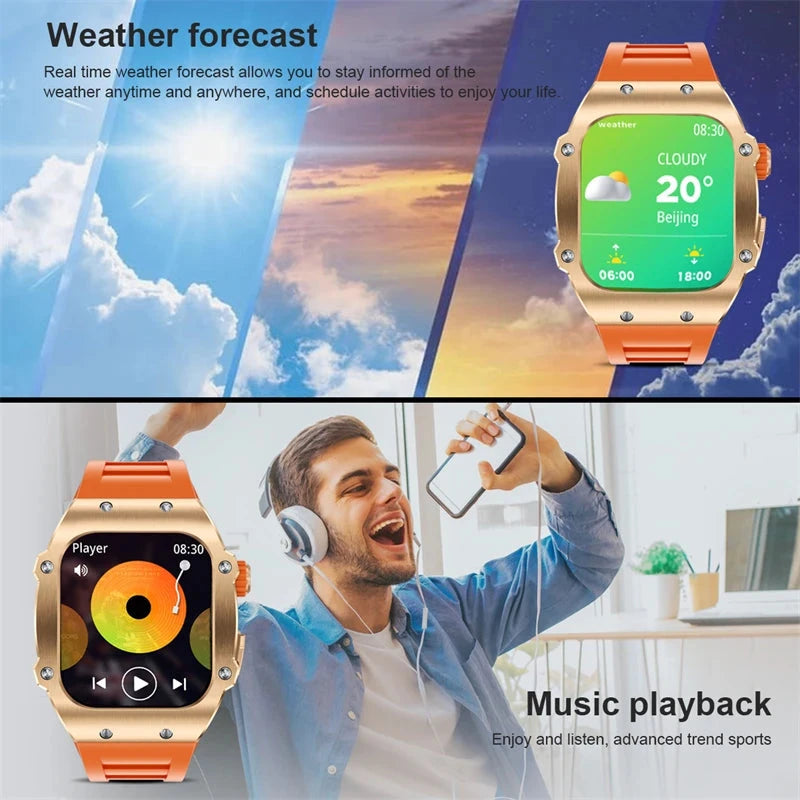 2024 Outdoor Sports Smart Watch Men 1.91 inch Screen Bluetooth Calling Waterproof Travel AI Voice Men Smartwatch For IOS Android