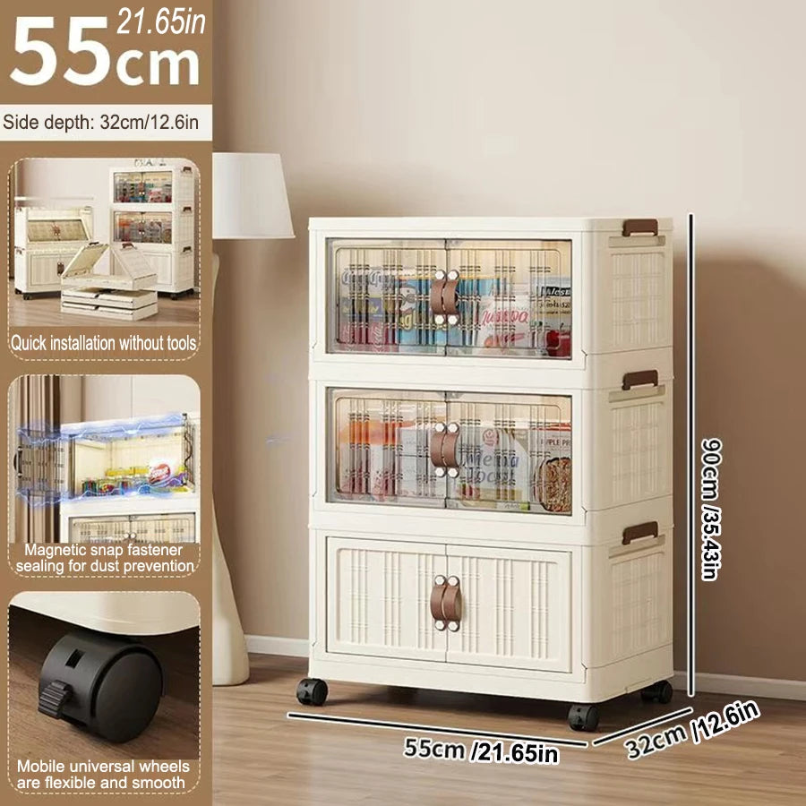 Multifunction Dustproof Wardrobe Large Capacity Folding Storage Cabinet Sundries Storage Box - AMULET RING STORE